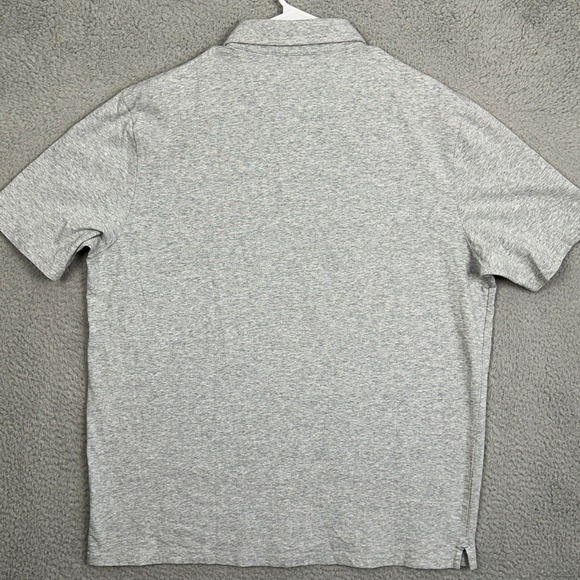 Johnnie-O Hangin Out Polo Shirt Men XL Gray Rugby Casual Stretch Pocket Logo EUC - Picture 2 of 9